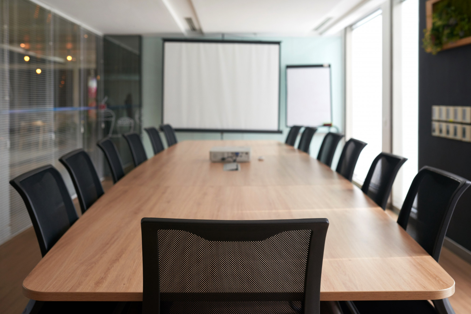 Boardroom prepared for a governance discussion.